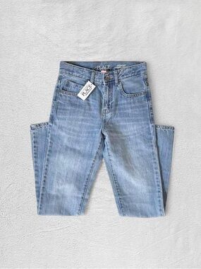 Children’s Place Light Blue Wash High Rise Basic Straight Jean NWT, Boys 10 Slim